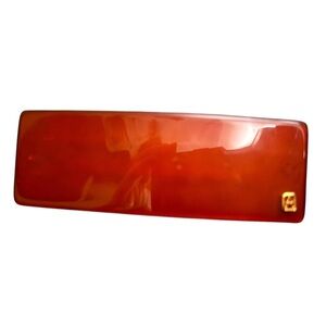 New Alexandre de Paris Chic Red Burgundy Hair Clip, 3.5” Deadstock